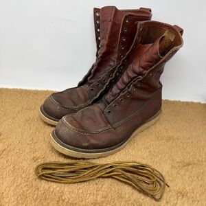 VTG 1980s Red Wing Irish Setter 877 Hunting Sport Boots Moc Toe Sz 10.5 D